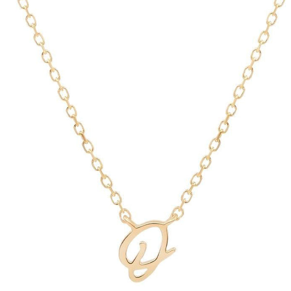 FX0542 925 Sterling Silver Letter Pendant Necklace