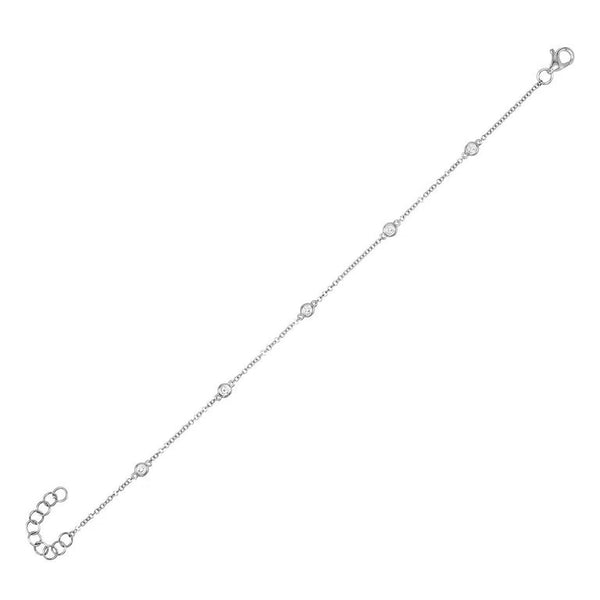 FS0134 925 Sterling Silver Cubic Zircon Bracelet