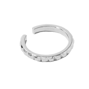 FJ0368 925 Sterling Silver Adjustable Open Ring