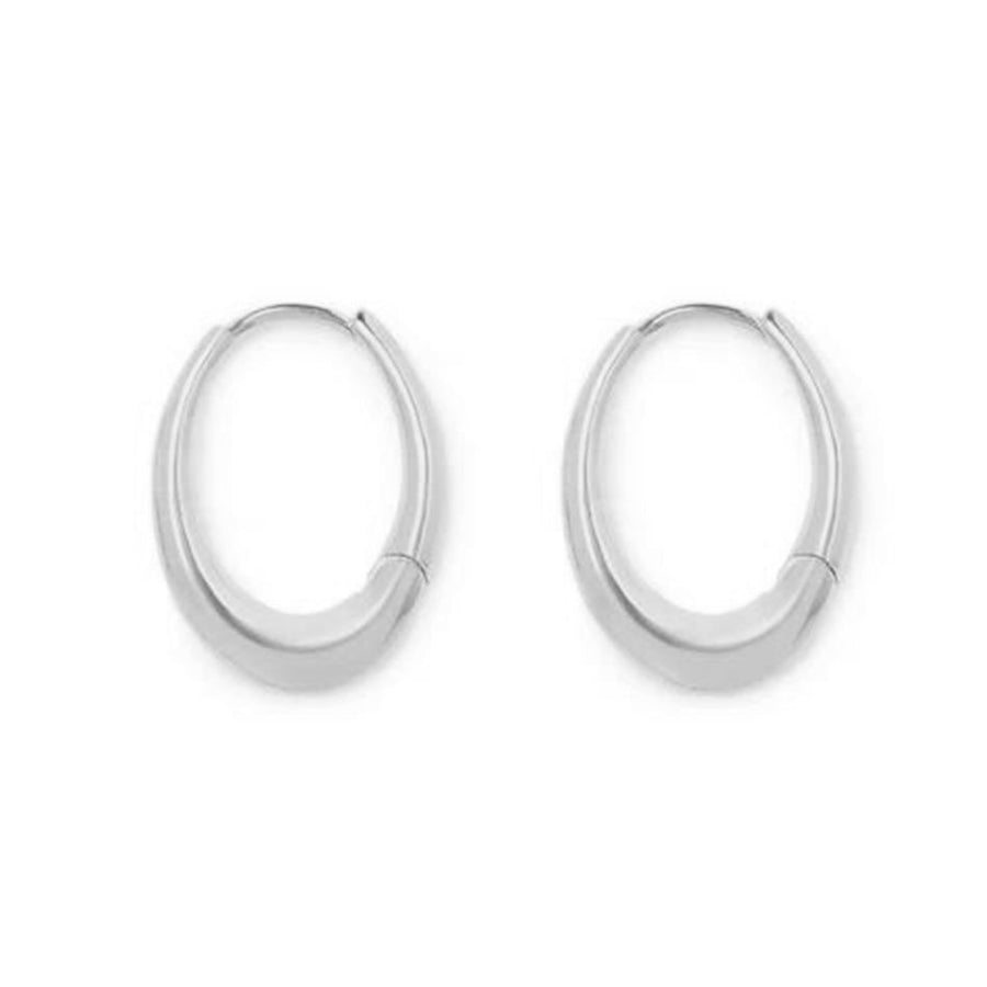 FE0820 925 Sterling Silver Simple Hoop Earrings
