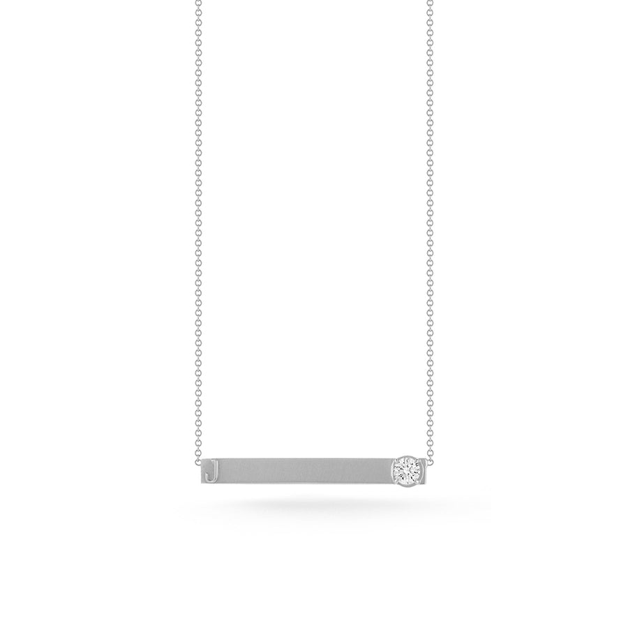 FX0452 925 Sterling Silver Bar Zircon Custom Necklace