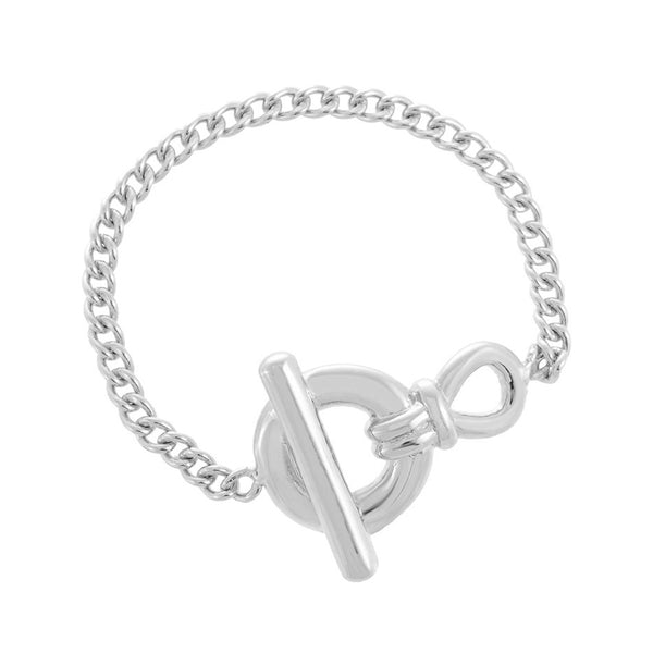 FJ0177 925 Sterling Silver Solid Chain Ring