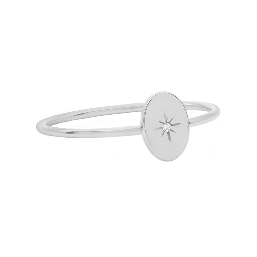 FJ0513 925 Sterling Silver Star Coin Ring