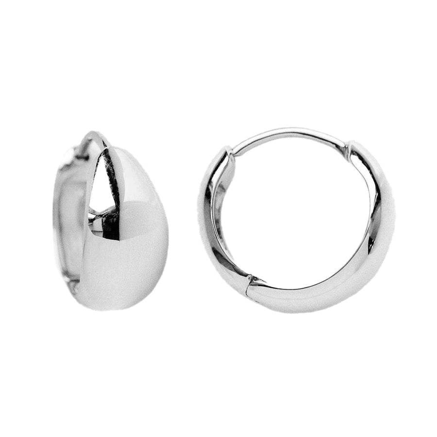 FE1437 925 Sterling Silver Chunky Huggie Earring