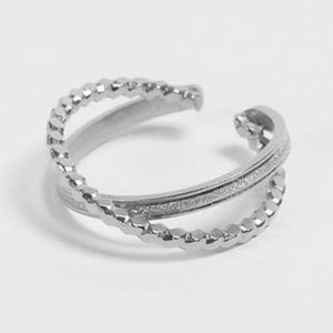 FJ0148 925 Sterling Silver X Shape Ring
