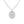 FX0703 925 Sterling Silver Trillion Cubic Zirconia Pendant Necklace