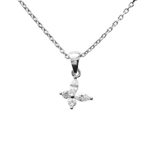 FX0548 925 Sterling Silver Butterfly Pendant Necklace