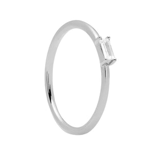 FJ0206 925 Sterling Silver Crystal Ring
