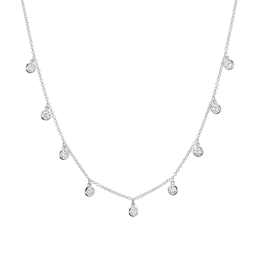 FX0416 925 Sterling Silver Zircon Charms Necklace