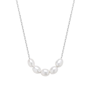 FX0303 925 Sterling Silver Organic Pearl Necklace