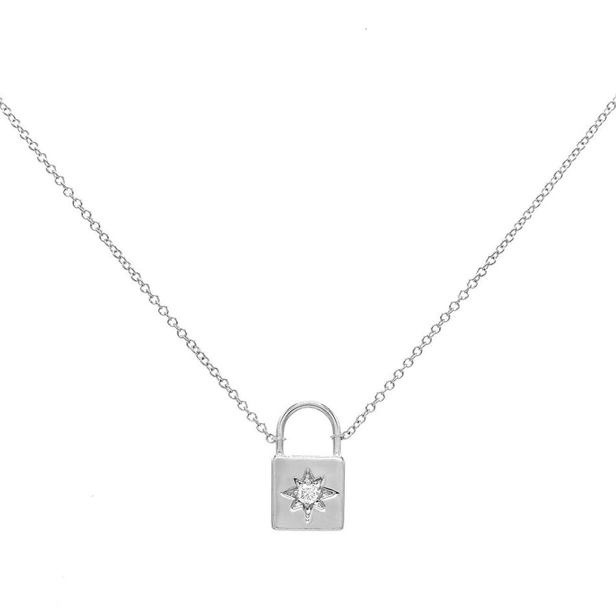 FX0223 925 Sterling Silver Lock Necklace