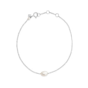 FS0174 925 Sterling Silver Single Pearl Bracelet