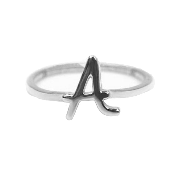 FJ0408 925 Sterling Silver Roman Initial Ring