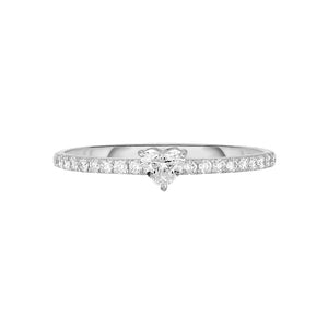 FJ0685 925 Sterling Silver Heart Pave Zircon Ring