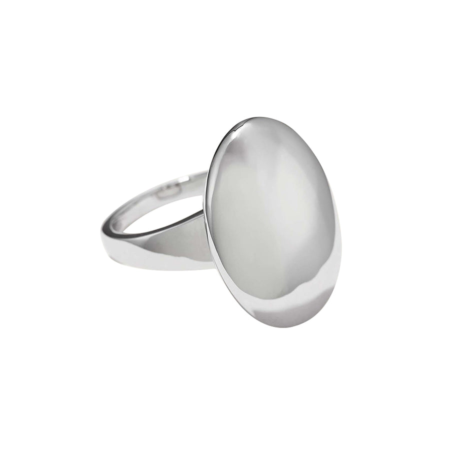 FJ0505 925 Sterling Silver Smooth Oval Ring