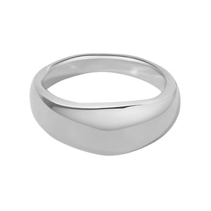 FJ0817 925 Sterling Silver Solid Dome Ring