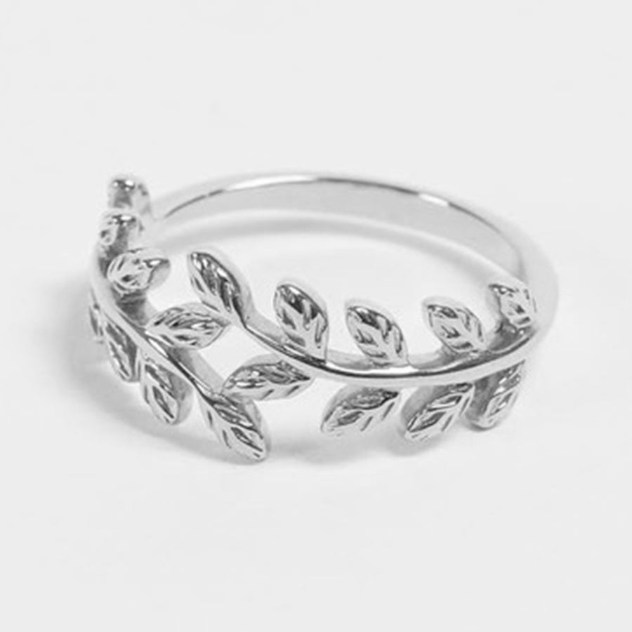FJ0131 925 Sterling Silver Leaf Ring