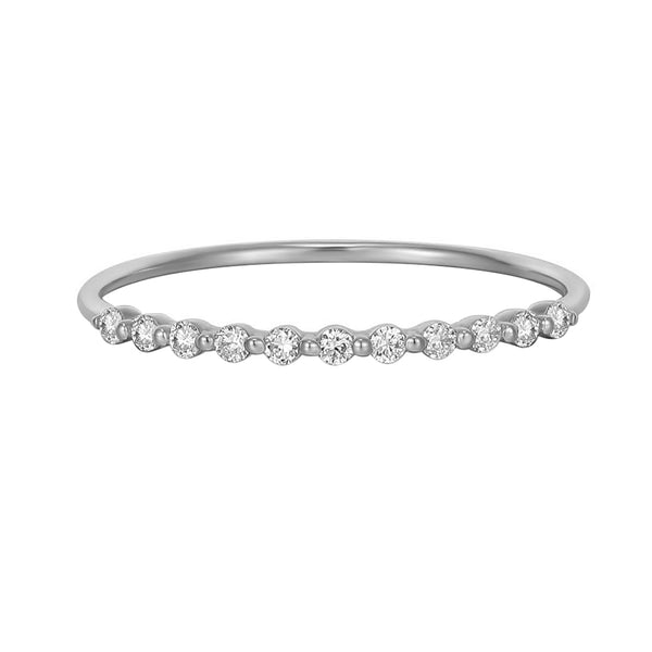 FJ0743 925 Sterling Silver Cubic Zirconia Ring