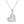 FX0625 925 Sterling Silver Zircon Heart Pendant Necklace