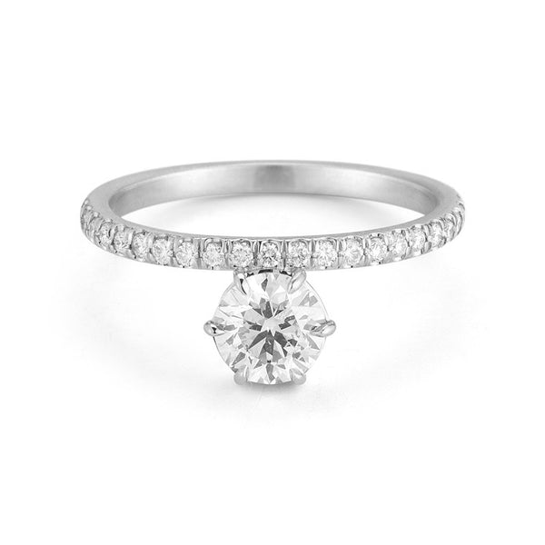 FJ0418 925 Sterling Silver Pave Cubic Zircon Ring