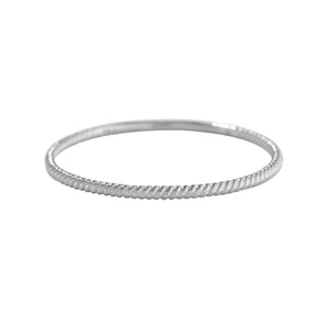 FJ0503 925 Sterling Silver Rope Twist Thin Ring