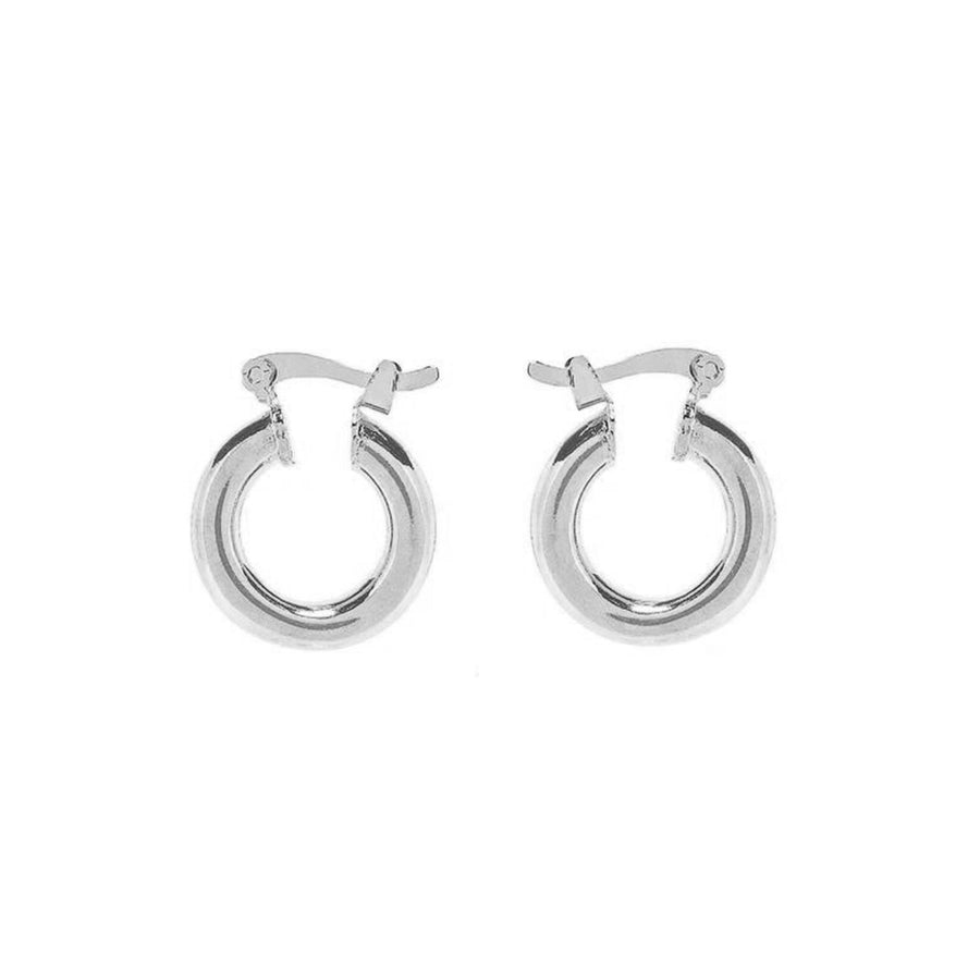 FE1099 925 Sterling Silver Noble Hoop Earrings