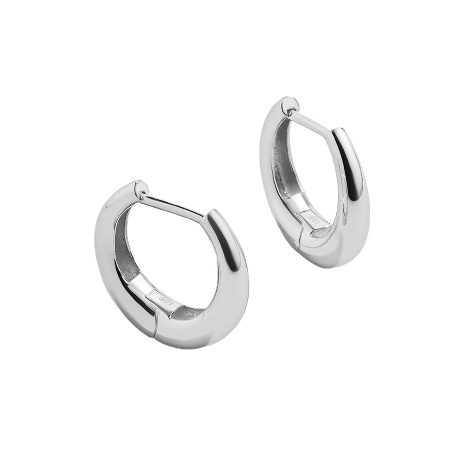 FE1963 925 Sterling Silver Classic Huggie Hoop Earrings For Women