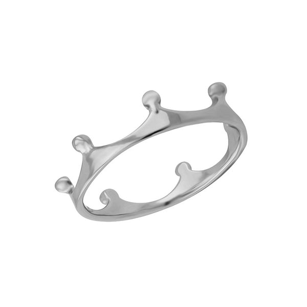 FJ0294 925 Sterling Silver Trendy Crown Ring