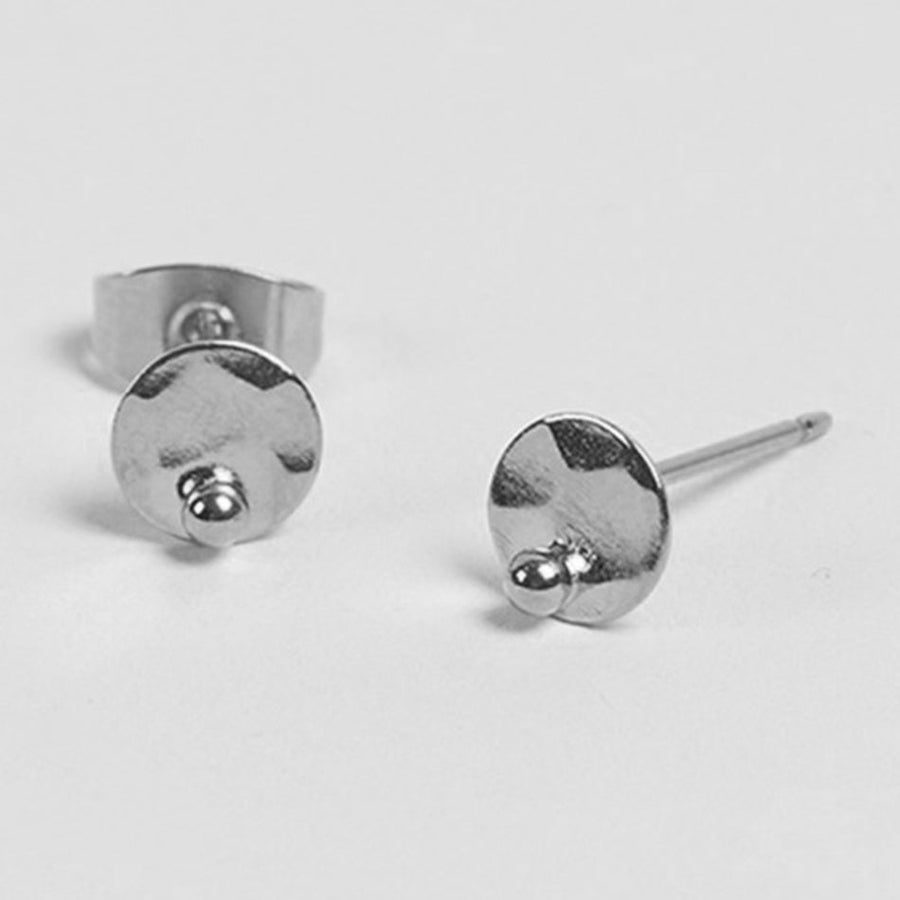 FE0375 925 Sterling Silver Ball Coin Stud Earrings