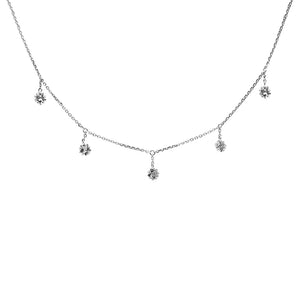 FX0273 925 Sterling Silver Stellar Beaded Necklace