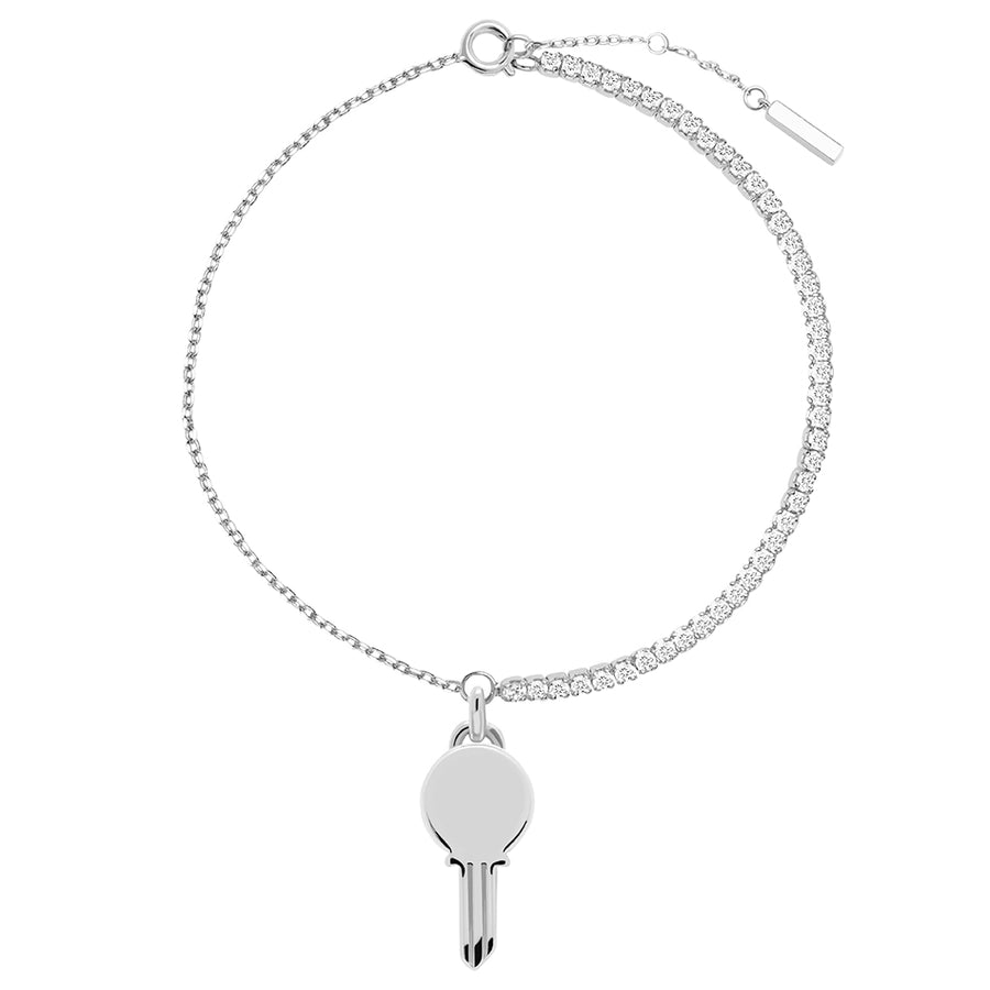FS0206 925 Sterling Silver Pendant Tennis Bracelet
