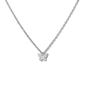 FX0396 925 Sterling Silver Mini Butterfly Necklace