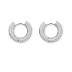 FE0845 925 Sterling Silver Heavy Luxury Hoop Earrings