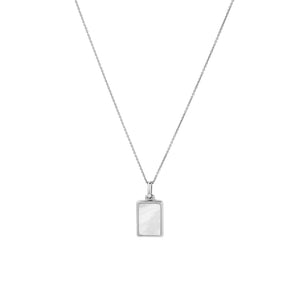 FX0504 Rectangle Pearl Pendant Necklace