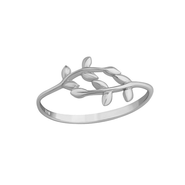 FJ0297 925 Sterling Silver Trendy Leaf Ring