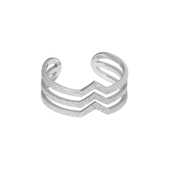 FJ0764 925 Sterling Silver Women Open Ring