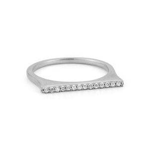 FJ0416 925 Sterling Silver Circle Zircon Band Ring