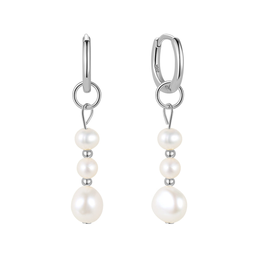 FE1705 925 Sterling Silver Natural Pearl Earrings
