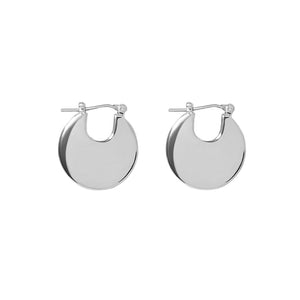 FE1173 925 Sterling Silver Circle Hoop Earrings