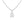 FX0706 925 Sterling Silver Claw Setting Cubic Zirconia Teardrop Necklace