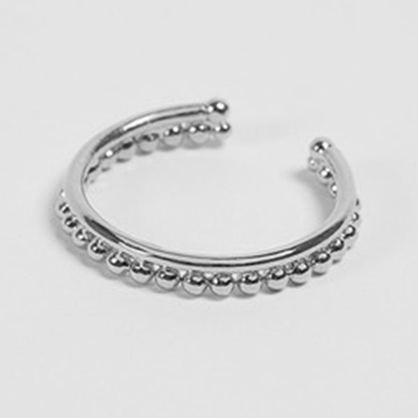 FJ0149 925 Sterling Silver Beaded Ring