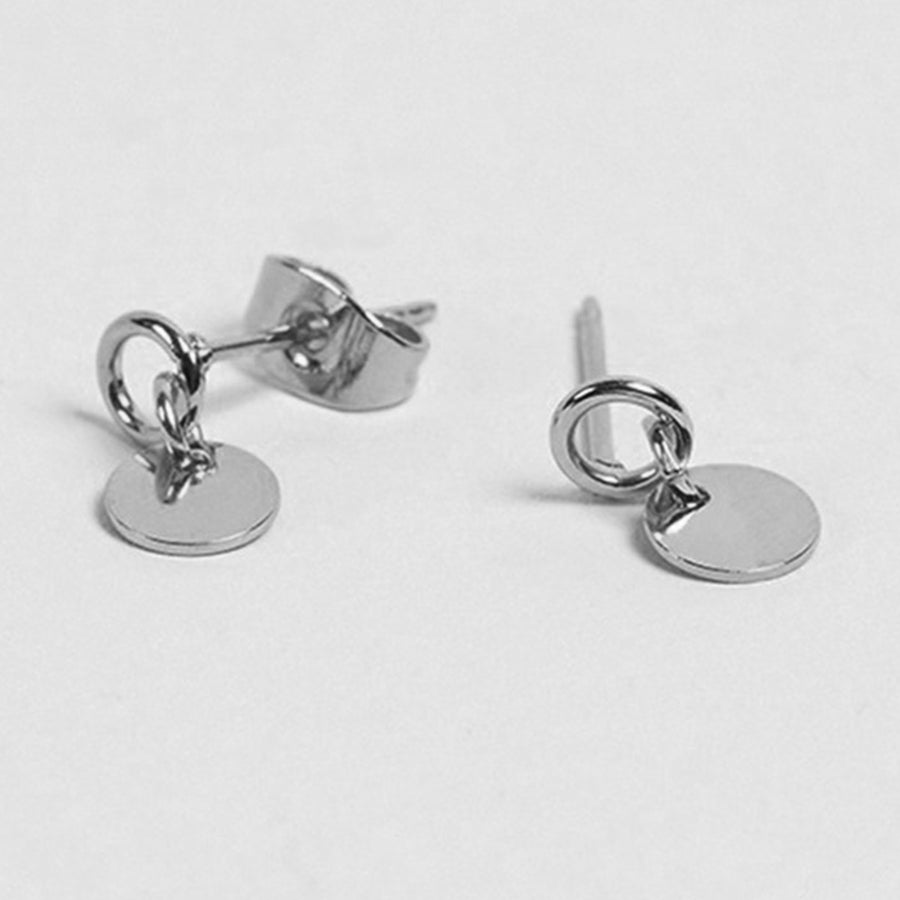 FE0419 925 Sterling Silver Coin Pendant Earrings