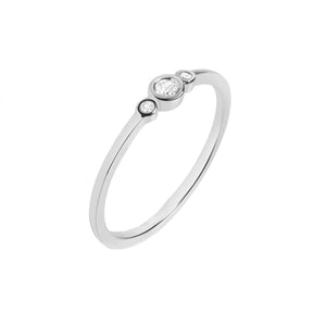 FJ0331 925 Sterling Silver Unique Zircon Ring