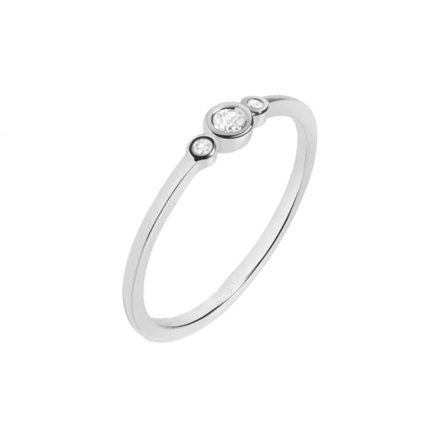 FJ0331 925 Sterling Silver Unique Zircon Ring