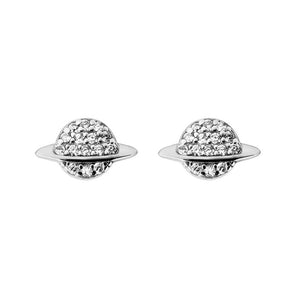 FE0621 925 Sterling Silver Planets Stud Earrings