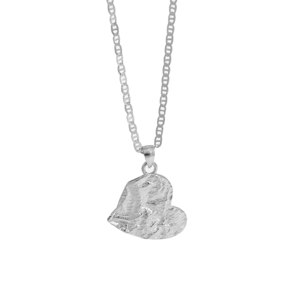 RHX1021 Texture Heart Pendant Necklace