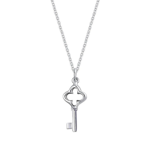 FX0339 925 Sterling Silver Key Pendant Necklace