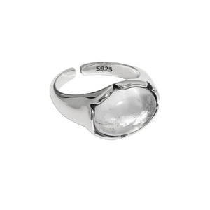 RHJ1056 925 Sterling Silver Retro Crystal Ring