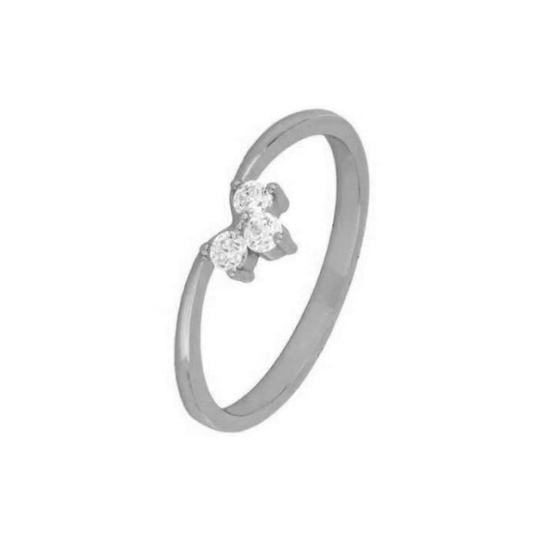 FJ0317 925 Sterling Silver Lotus Zircon Ring