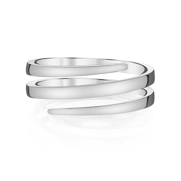 FJ0387 925 Sterling Silver Trendy Coil Ring